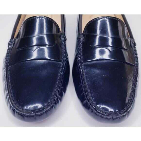 TOD'S Gommino Black Patent Leather Driving Shoes Penny Loafers Women's 36/US6 - Picture 8 of 16